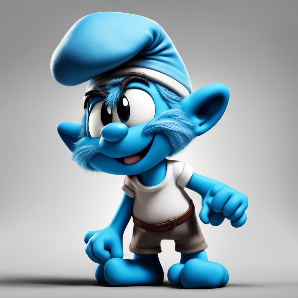 Smurf Cat Fusion: An AI Generated Image