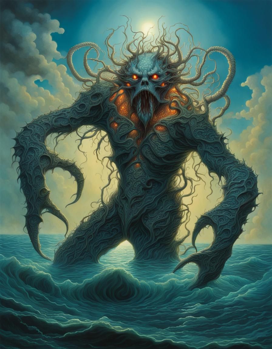 Glowing Beast Emerges from the Abyss