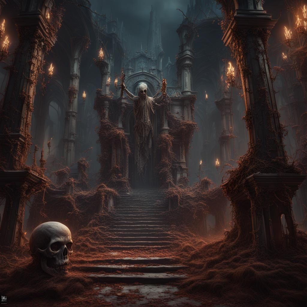 Detailed Matte Painting of Death in Deep Color