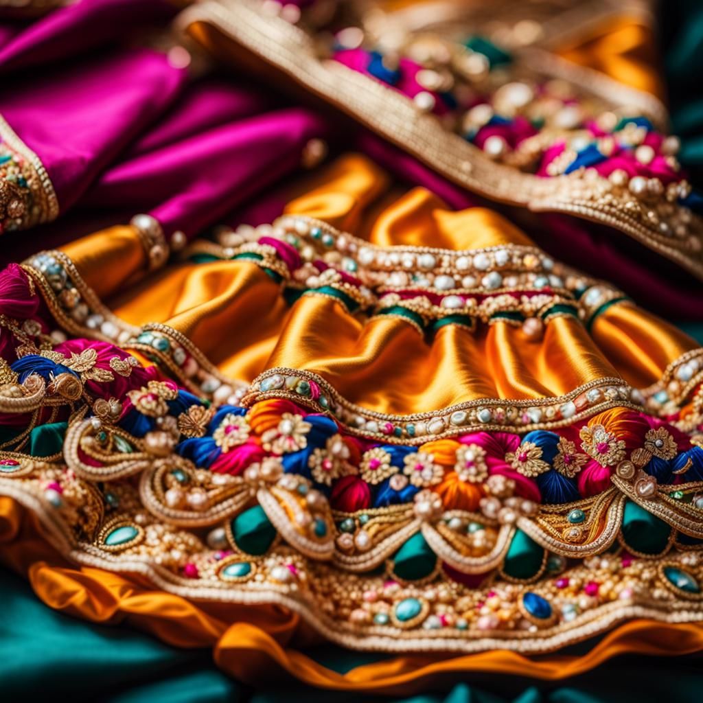 Magnificent Lehenga Gota Patti with Detailed Embroidery