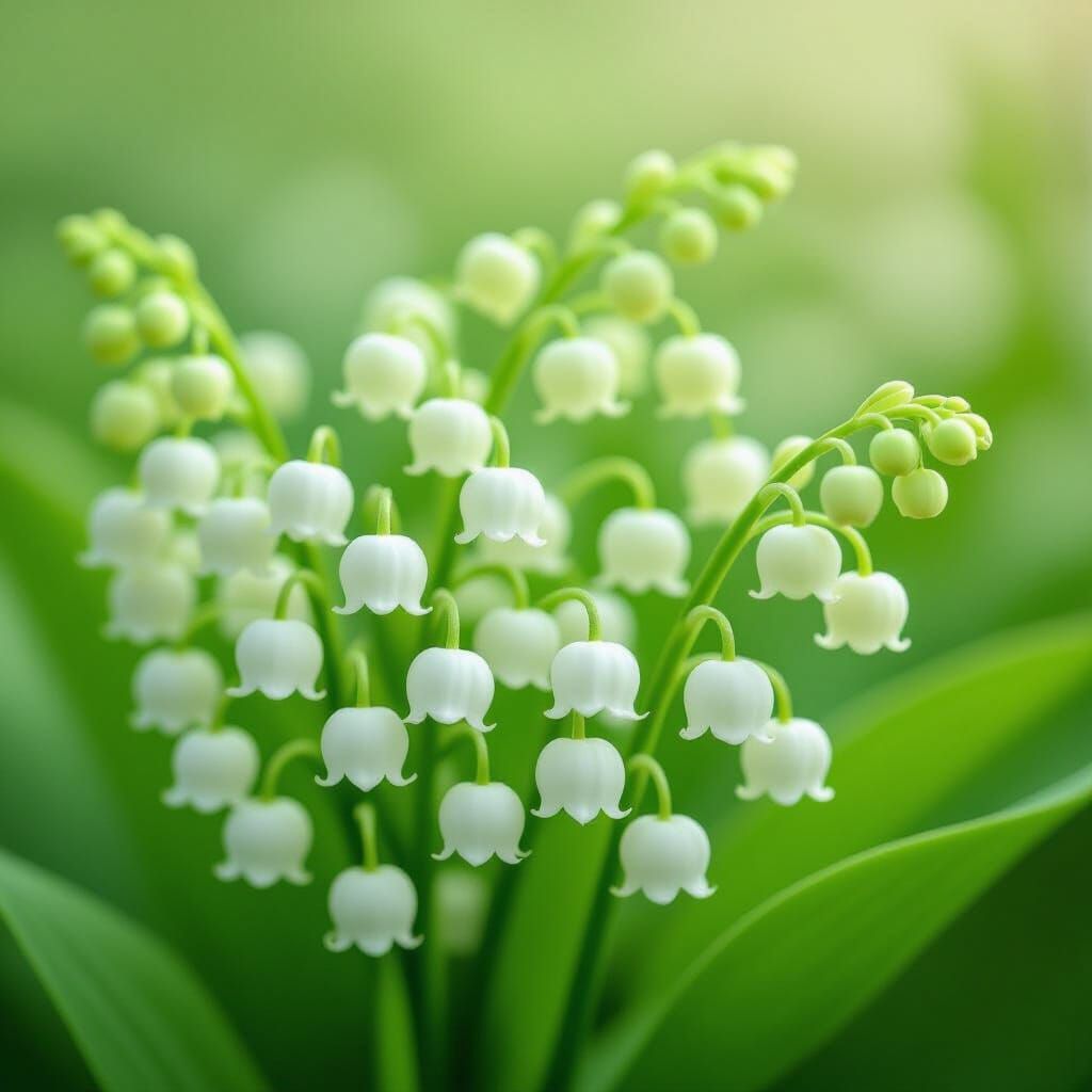Macro Photography of Lily-of-the-Valley Blooms
