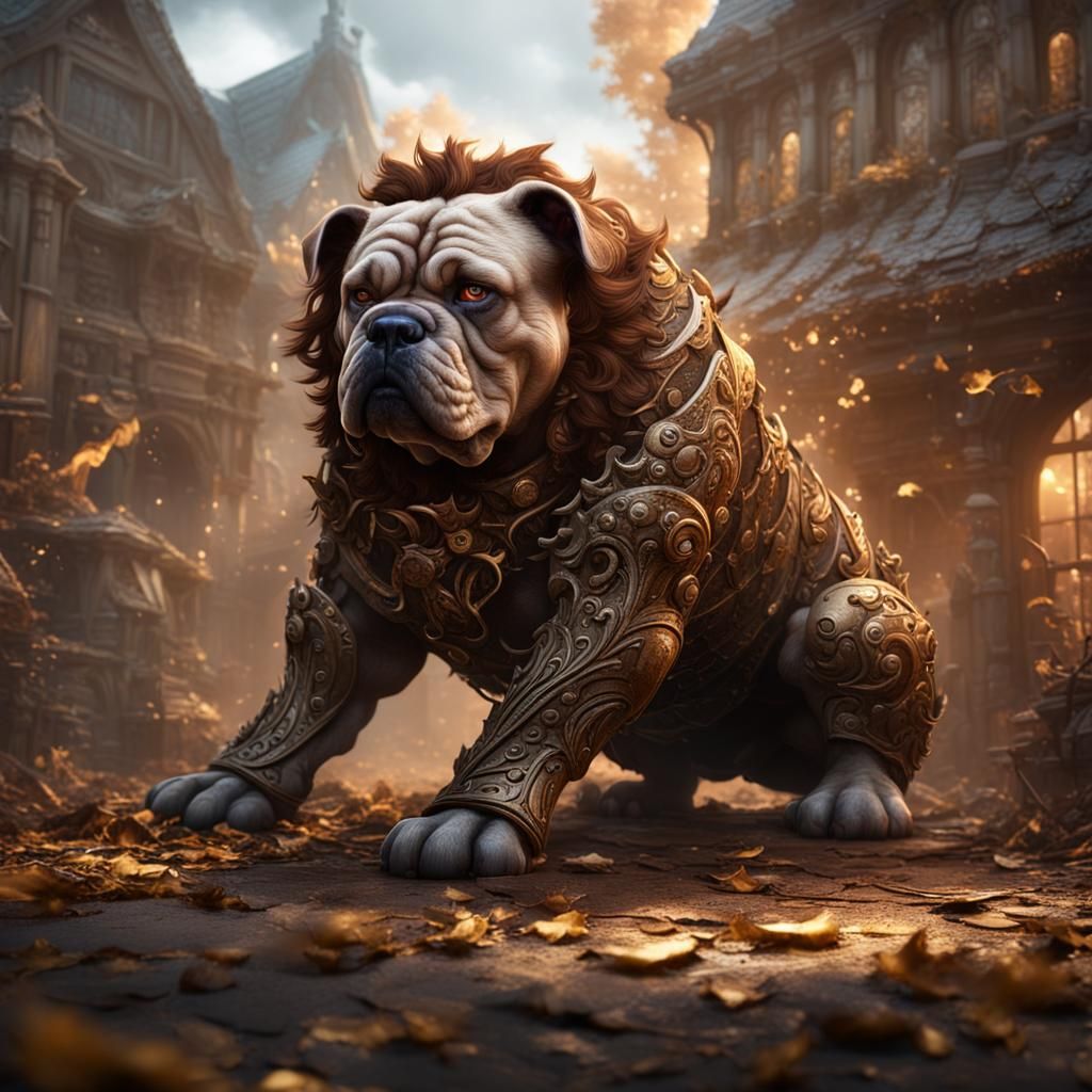 Detailed Matte Painting of a Brown-Haired Bully