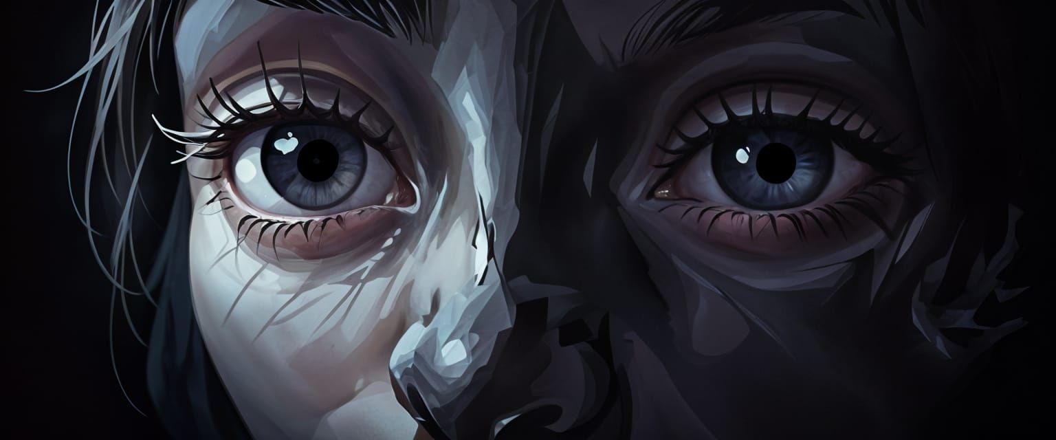 Shadow Face in Splintered Light