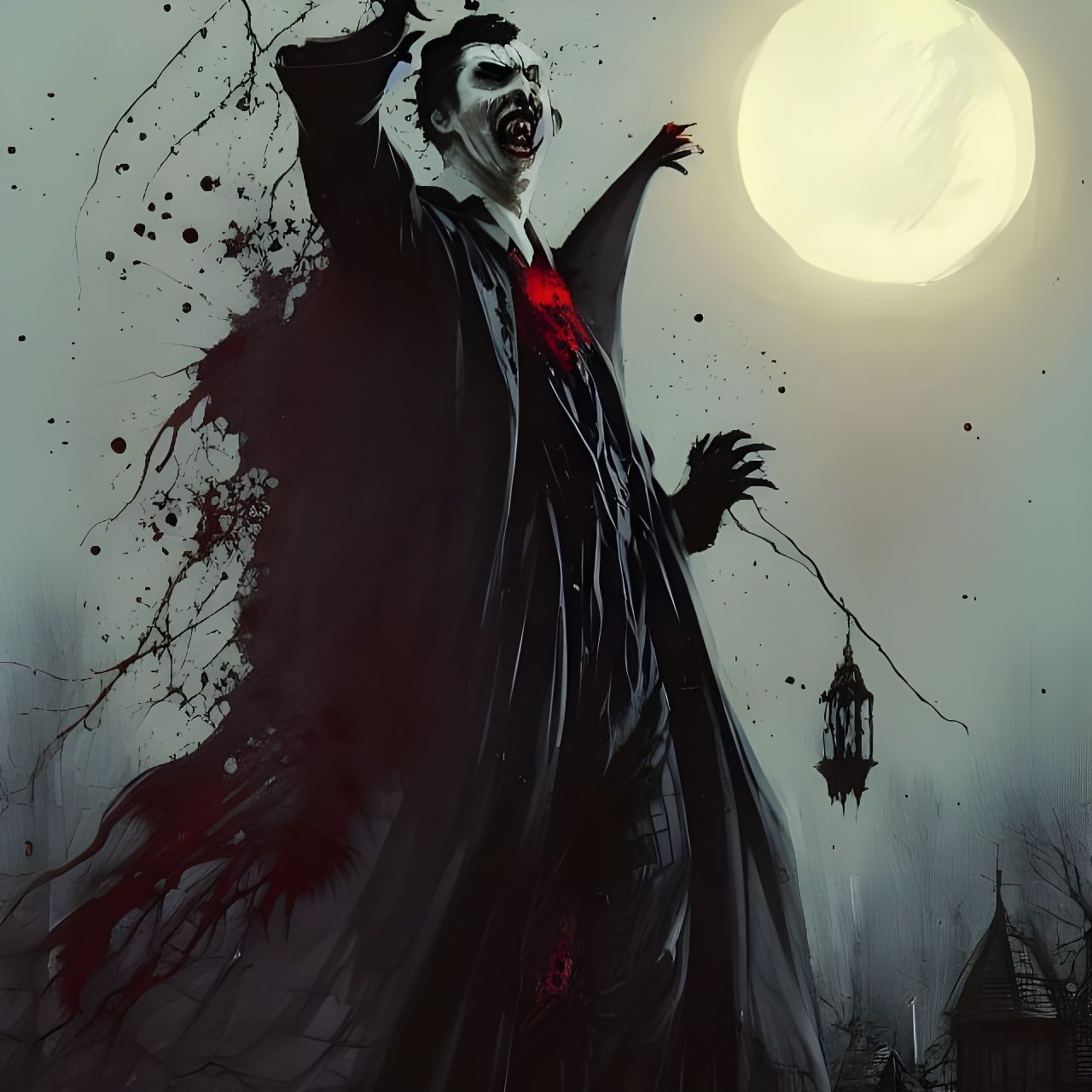 Terrifying Dracula Portrait in Speedpaint Style