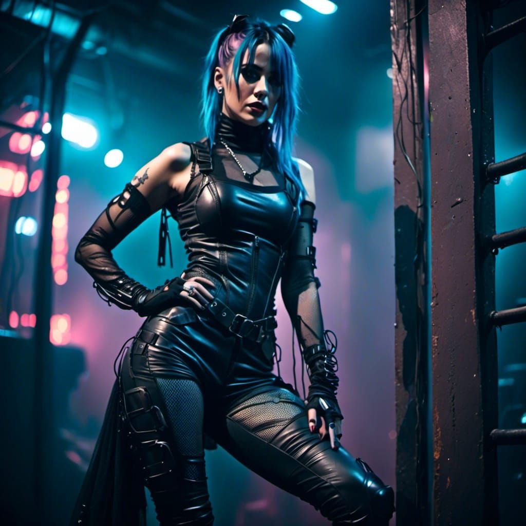 Leatherpunk Figure in Unique Aesthetic Style