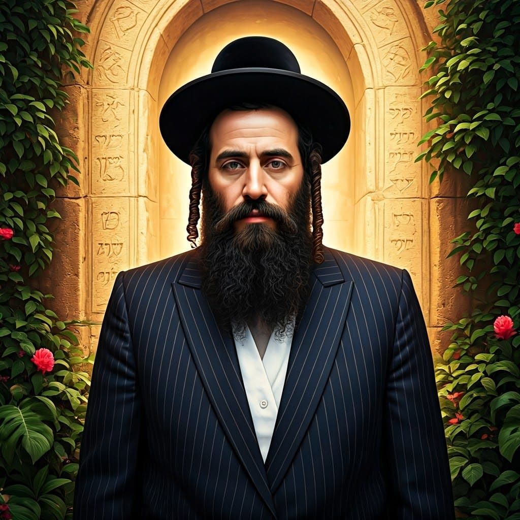 Haredi Jewish Man in Jerusalem: Digital Matte Painting
