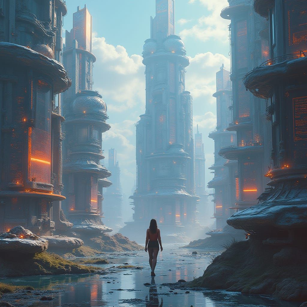 Futuristic Metropolis in 2098: Recursive Quantum Logic Archi...