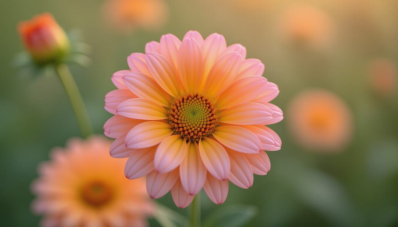 Opalescent Orange October Landscape