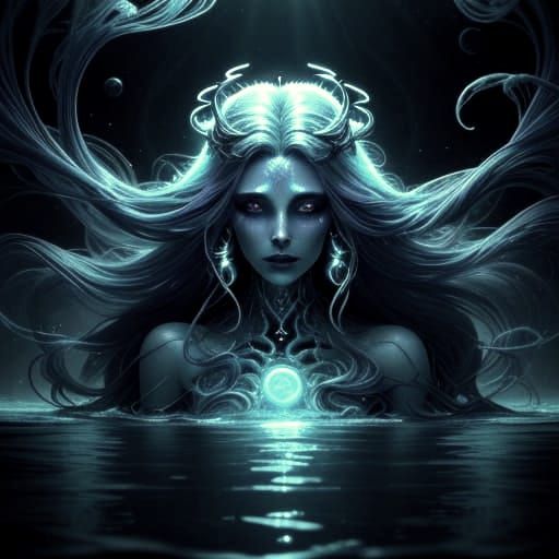 Ethereal Goddess in Cosmic Abyss