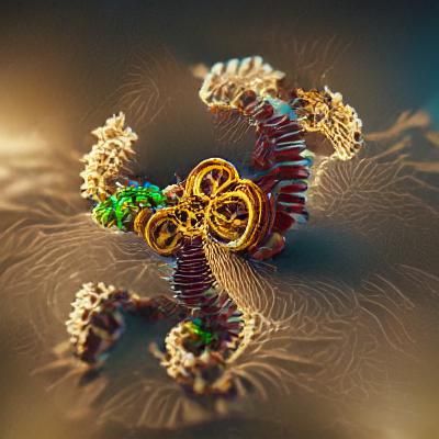 Steampunk Protein Folding Visualization in 8K