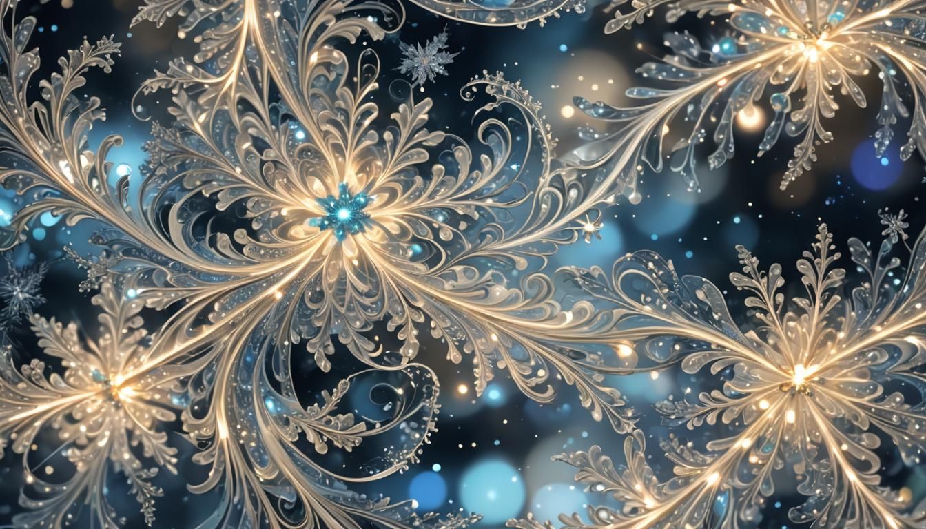 Winter Wonderland in Vibrant Fractal Patterns
