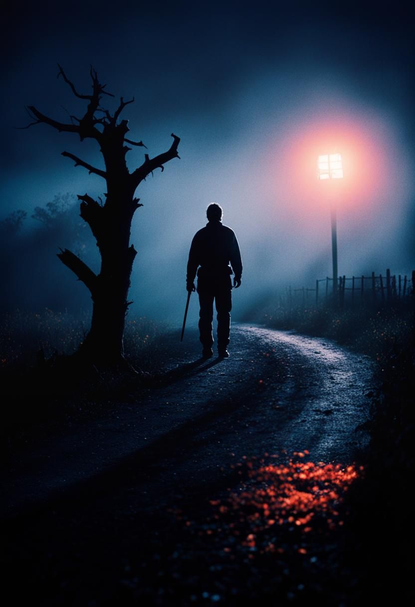 Cinematic Film Still of Michael Myers