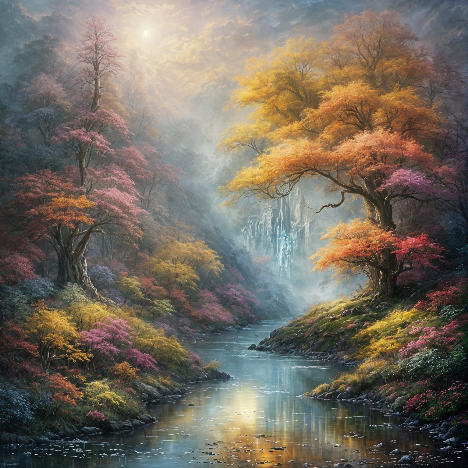 Ethereal Paint Drip Art Forms Whimsical Patterns