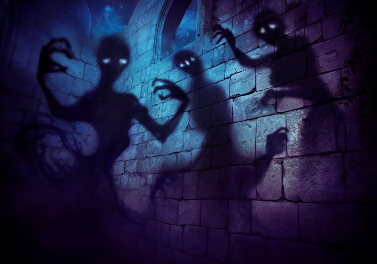 Fantasy Shadows Dance in Lunar Glow