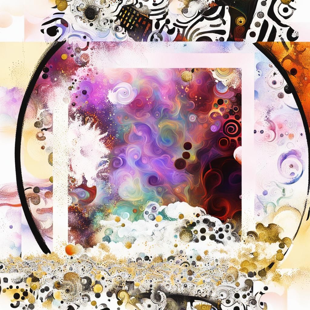 Abstract Pop-Art Dreamscape in Digital Style