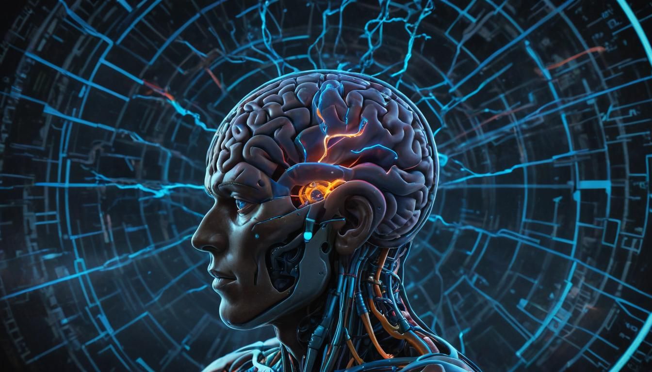 Enhanced Brain Function in High-Tech Lab: Abstract Art