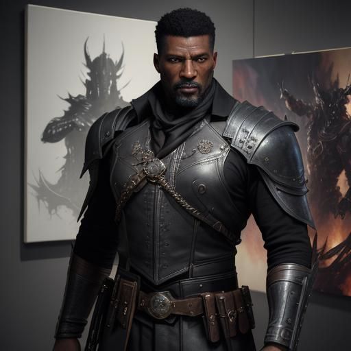 Hyperrealistic 3D Render of Stylish Man in Gallery