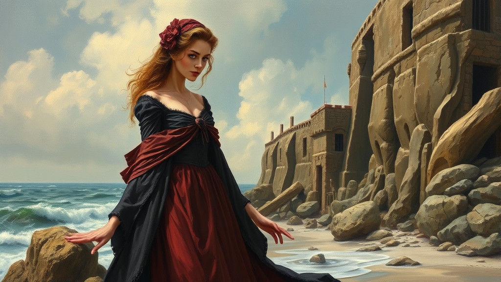 Lovecraftian Victorian Woman in Oil Painting Style