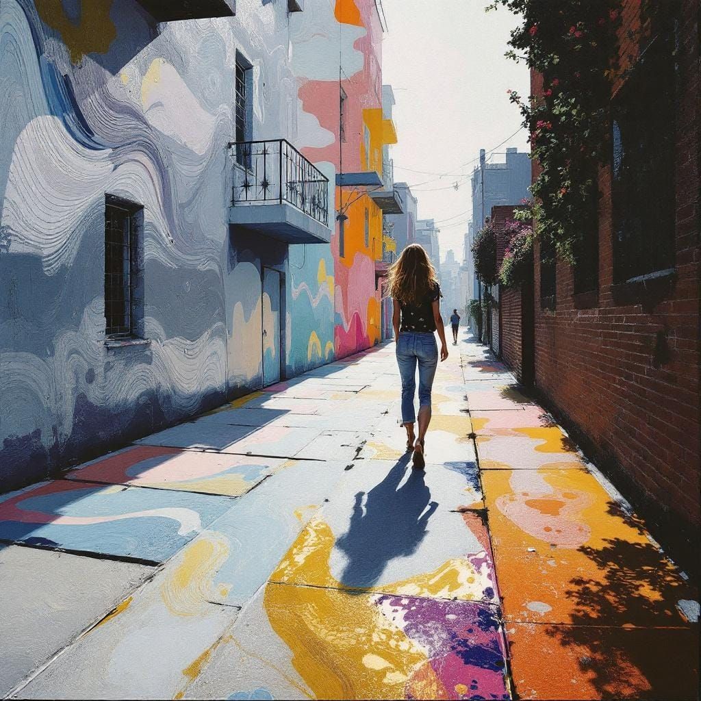 Abstract Expressionism Meets Op Art in Lenticular Print