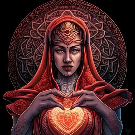 Mayan Priestess Ritual: Hyperrealistic and Intricately Detai...