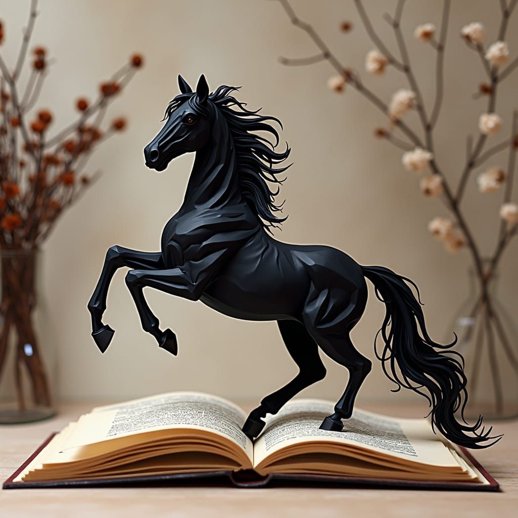 Black Beauty Emerges From a Pop-Up Book