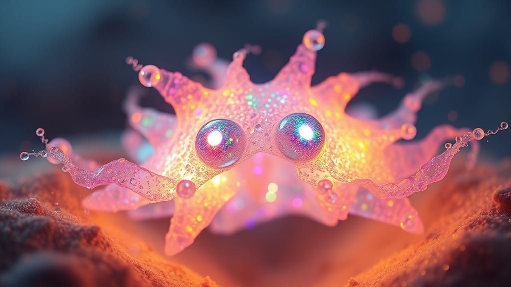 Luminous, Shifting Entity Radiates Rainbow Colors in Mid-Air