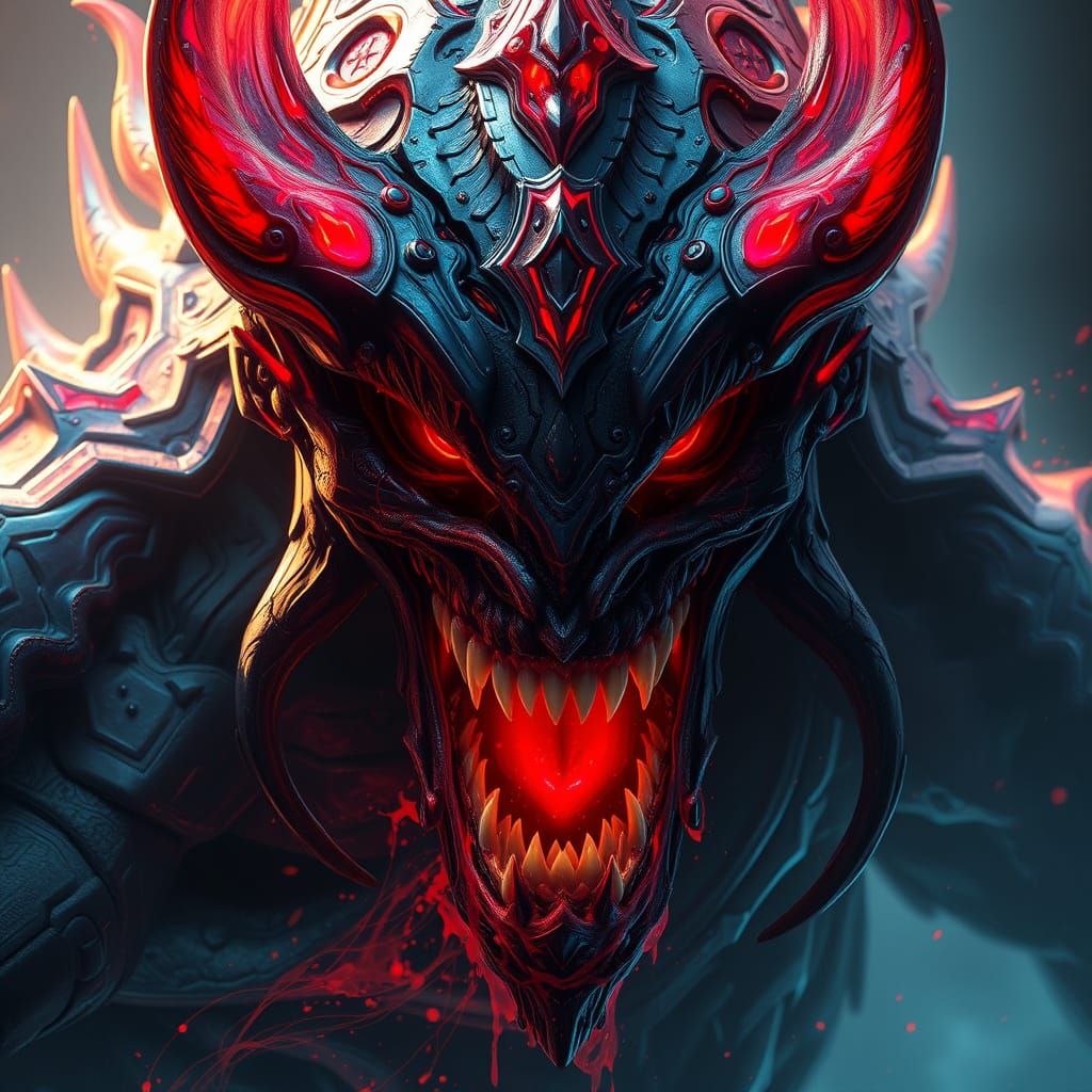 Abyss Monster Portrait in Hyperdetailed Digital Art