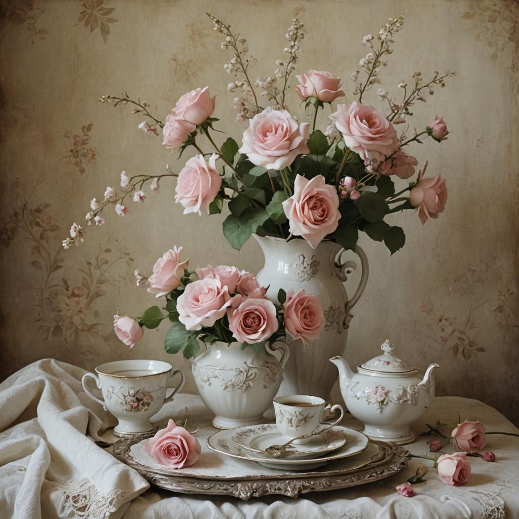 Romantic Still Life Composition