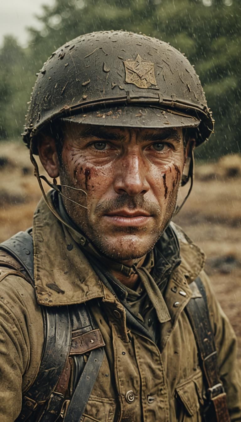 World War 2 Ranger in Cinematic Portrait