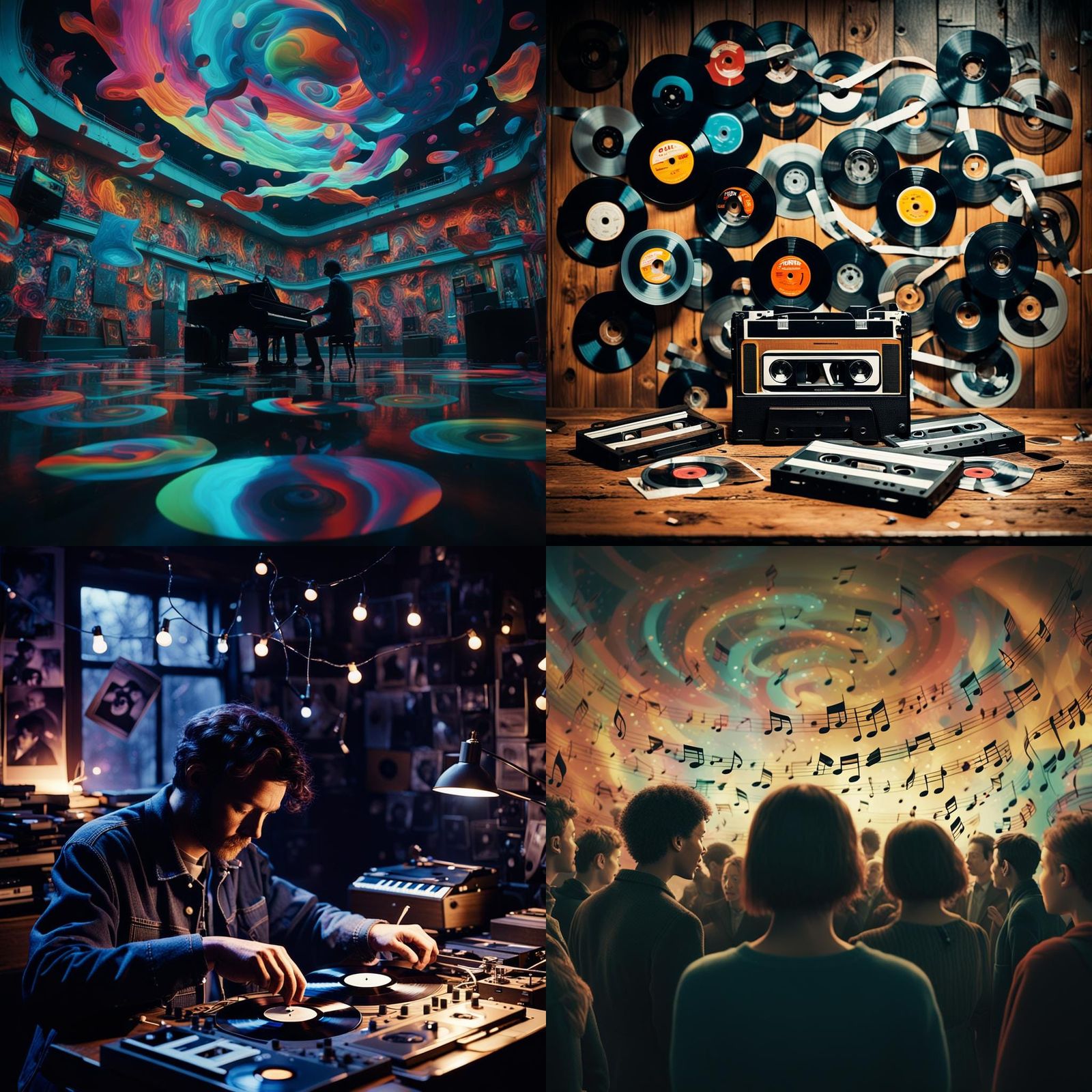 Dramatic Music Collage in Cinematic Style