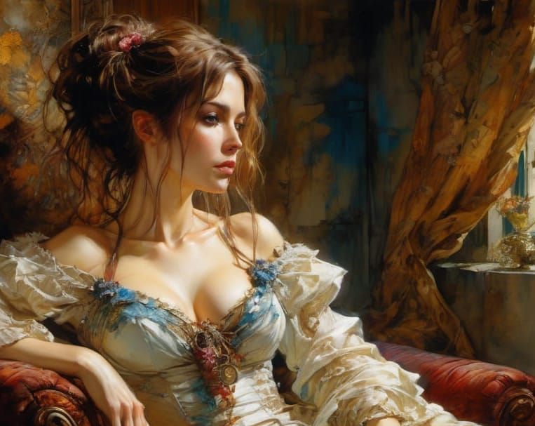 Ethereal Victorian Woman in a Stunning Arthur Rackham-Inspir...