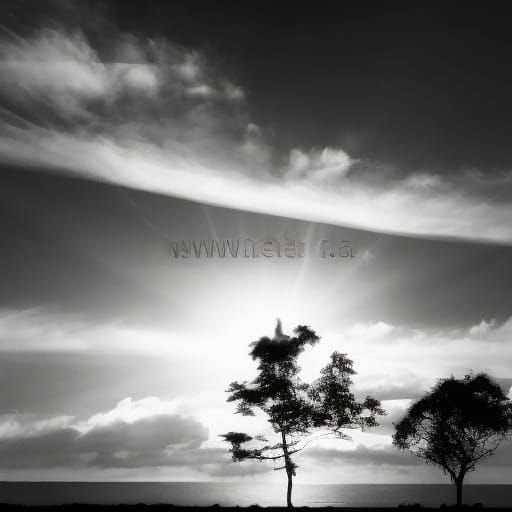 Mystical Silhouette Against a Radiant Sun