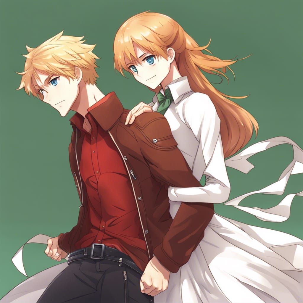 Anime Style Man Carries Woman