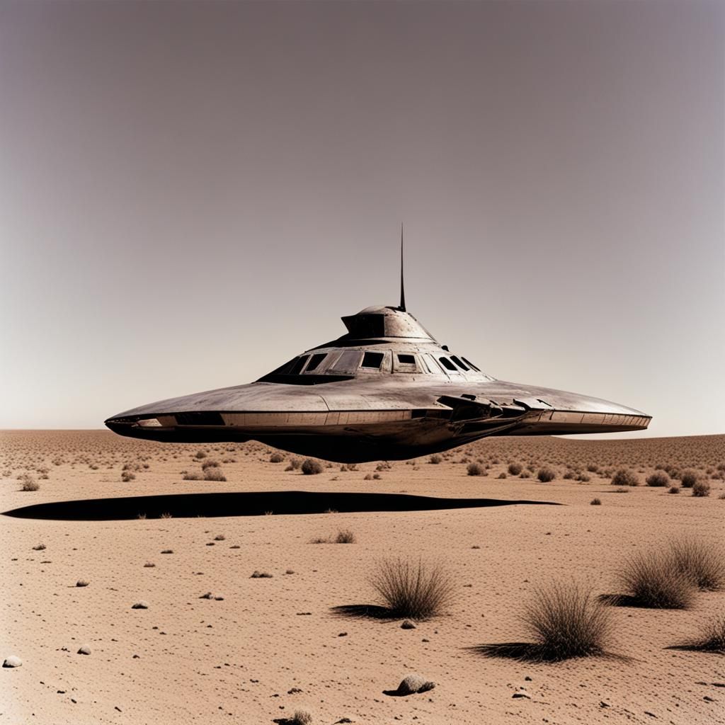 Roswell Crash Site: Grounded Spaceship Remains