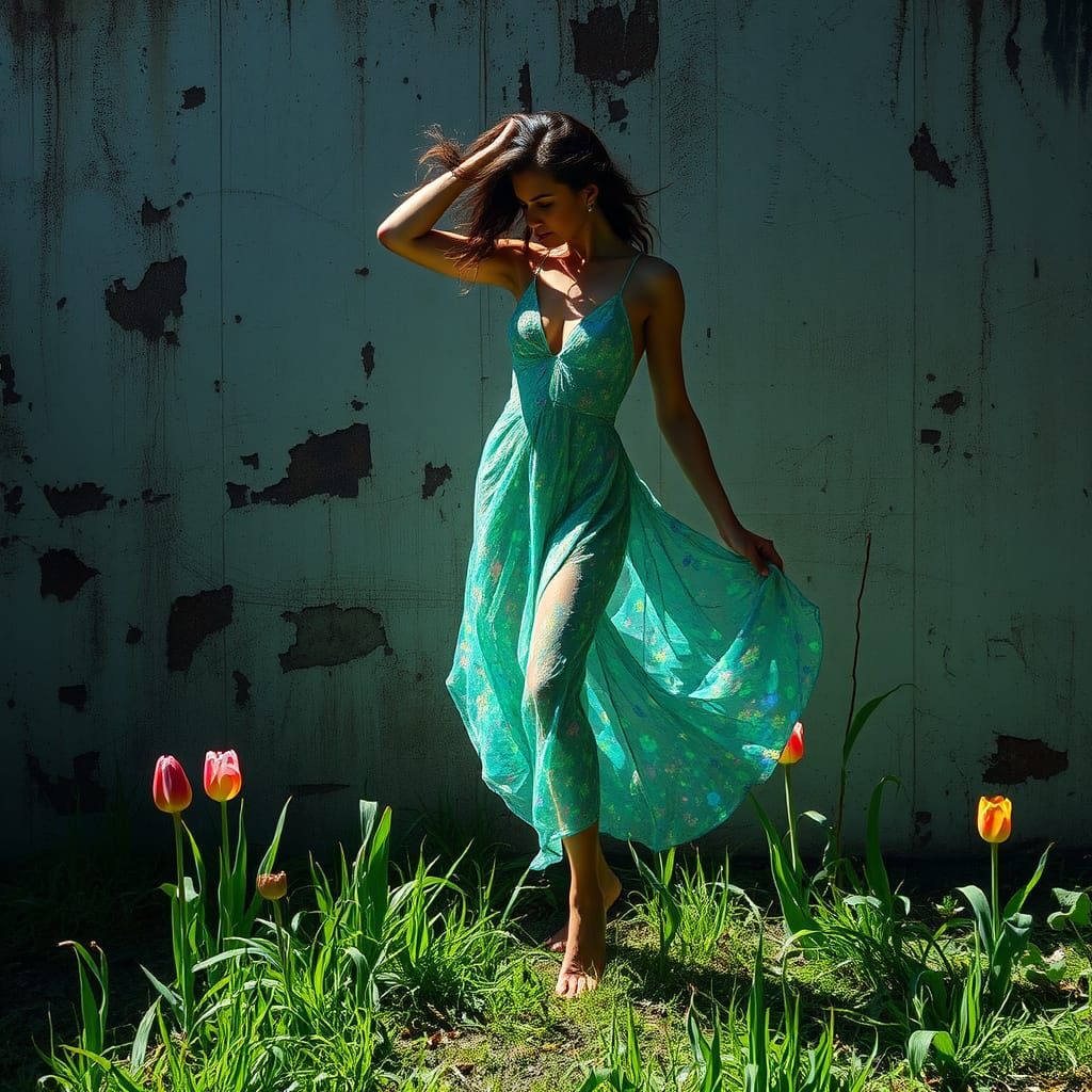 Whispers of Inner Strength in Vibrant Decay