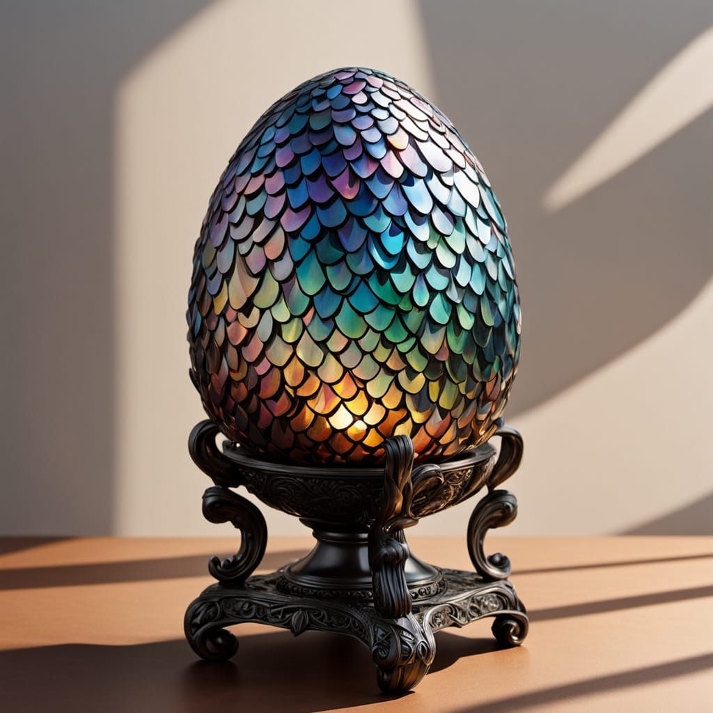 Dragon Egg in Art Nouveau Style