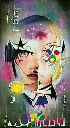 Mahou Shoujo Manga Cover in Kandinsky Style