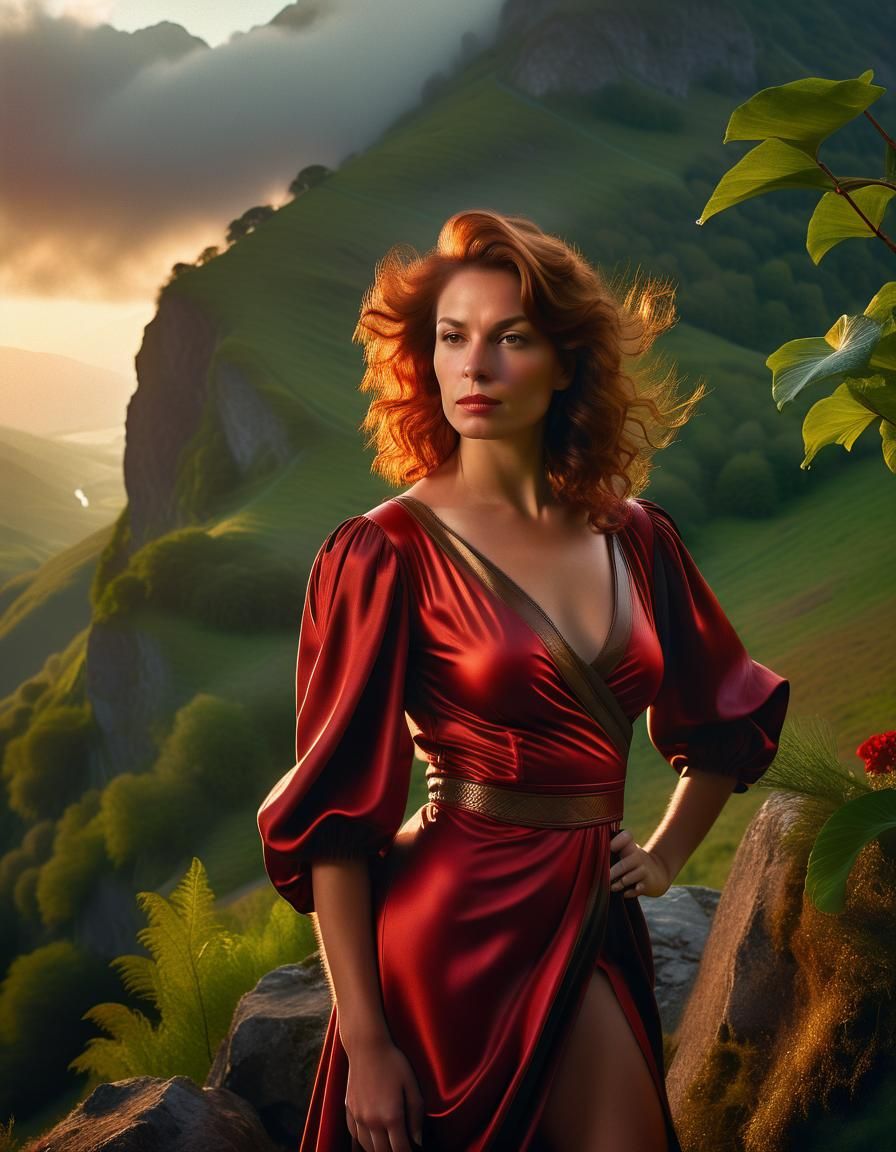 Regal Beauty in Serene Mountain Landscape