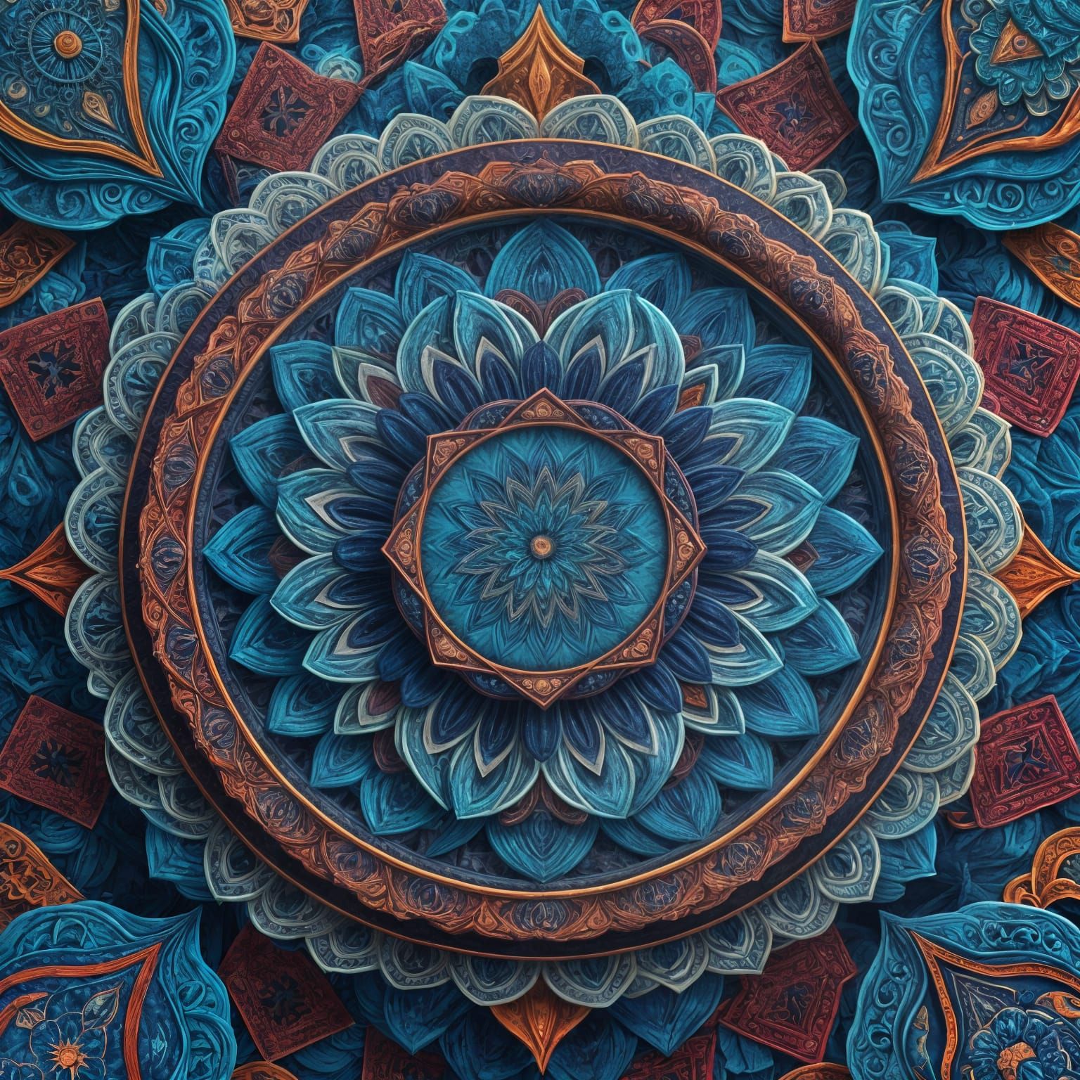 Hyperrealistic Mandalas in Vibrant Colors