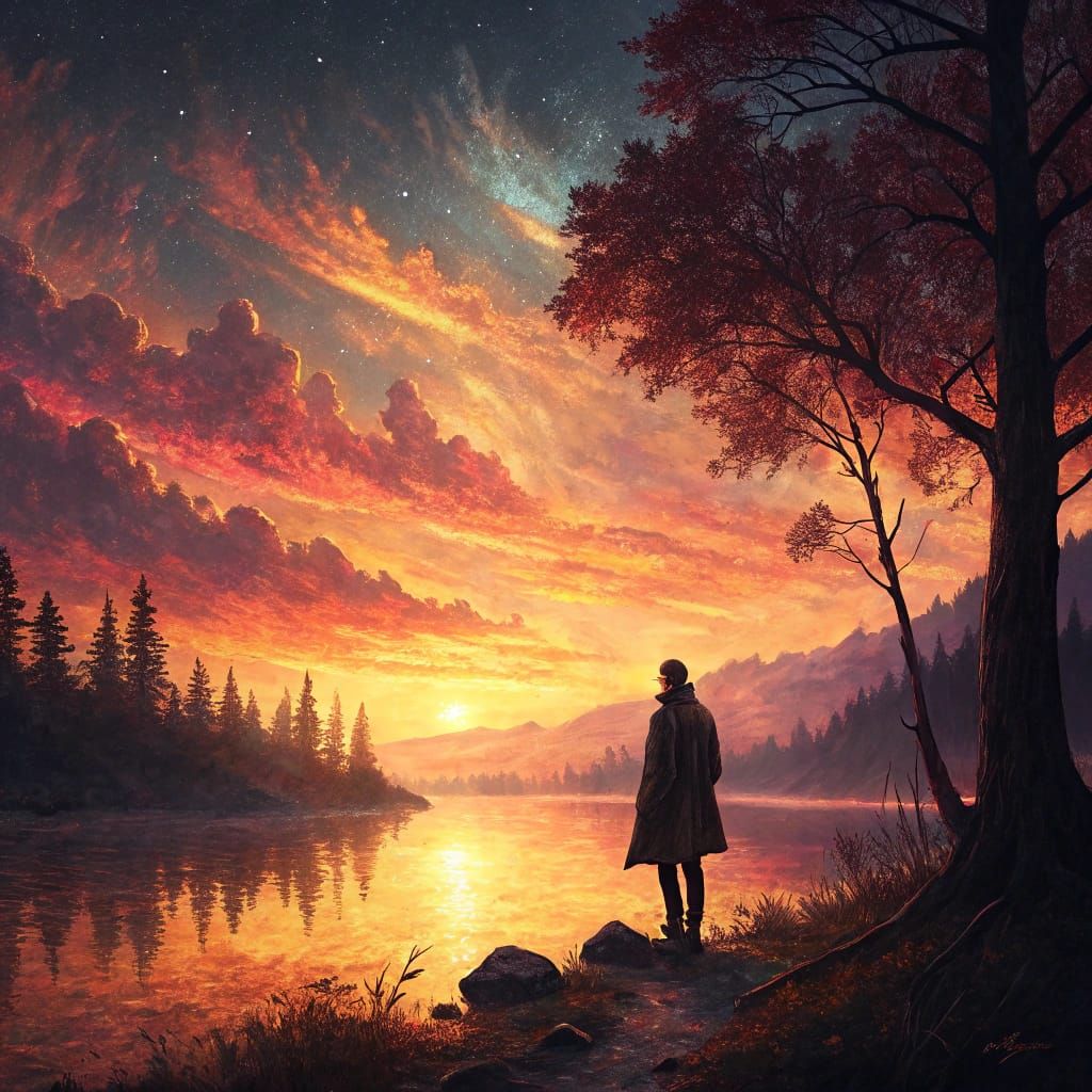 Dawn's Gentle Glow on Serene Lake