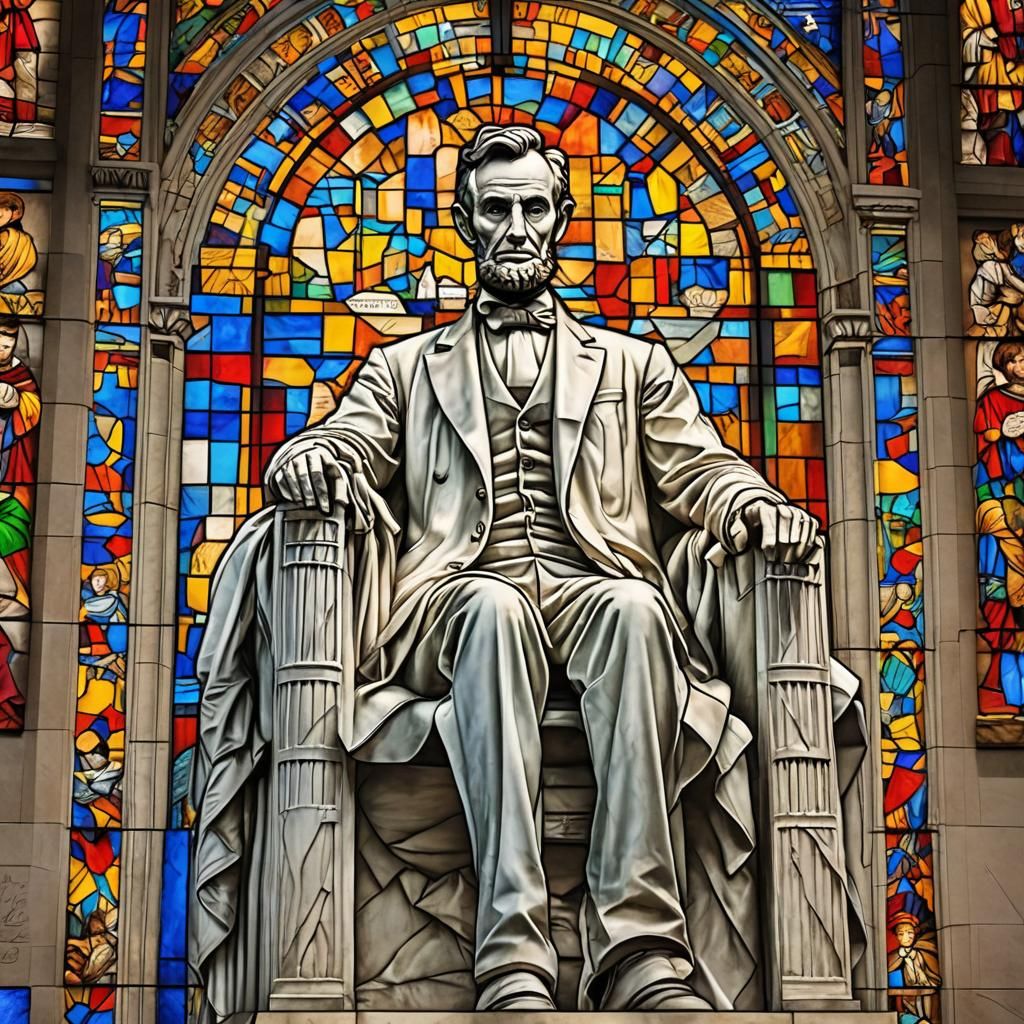 Stained Glass Lincoln Memorial in DC