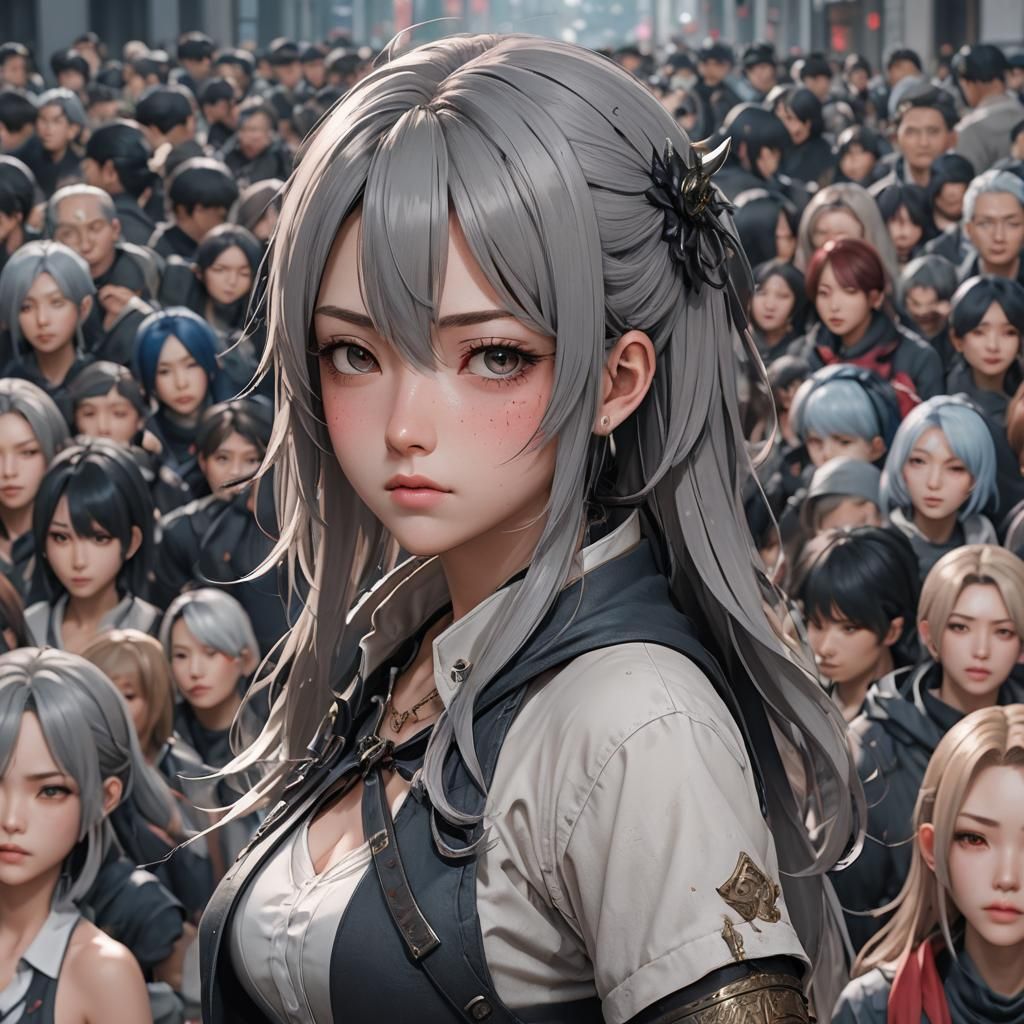 Anime Girl in 3D Style Concept Art