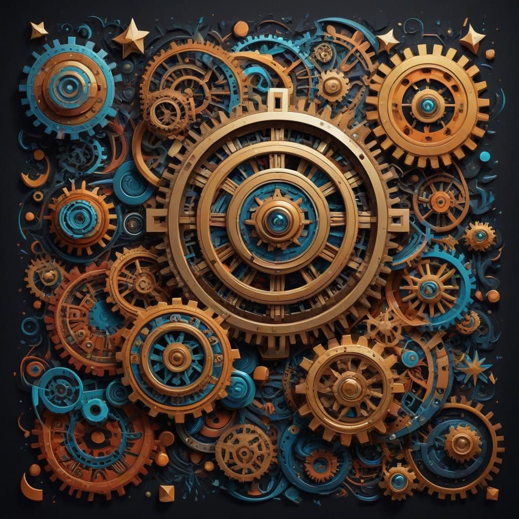 Dynamic Cubist Landscape of Endless Creativity