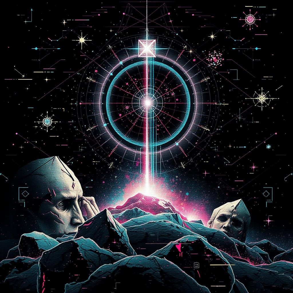 Surreal Cosmic Entity Radiates Dark Energy