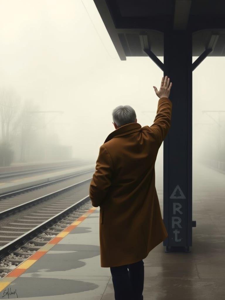 Farewell on a Misty Platform in Classic Realism