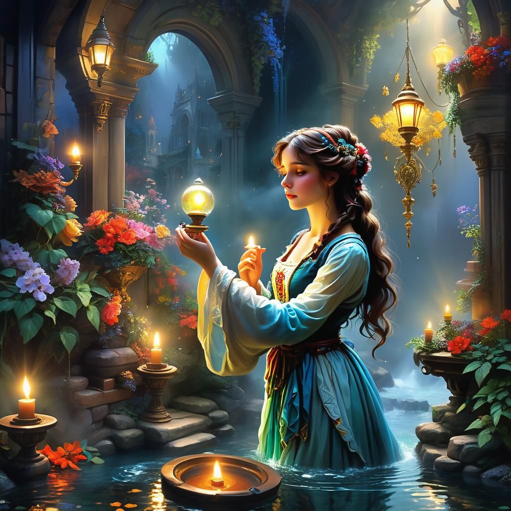 Epic Colorful Dreamscape with Volumetric Lighting