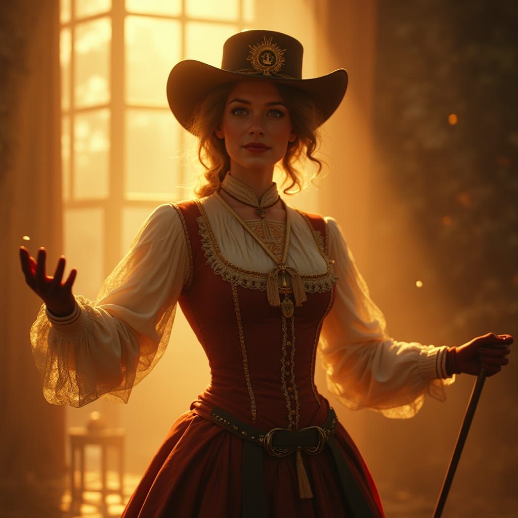 Victorian Heroine Basks in Golden Light