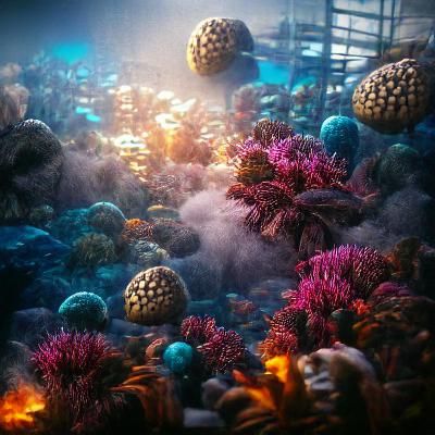 Cinematic Coral Reef in Ocean Depths