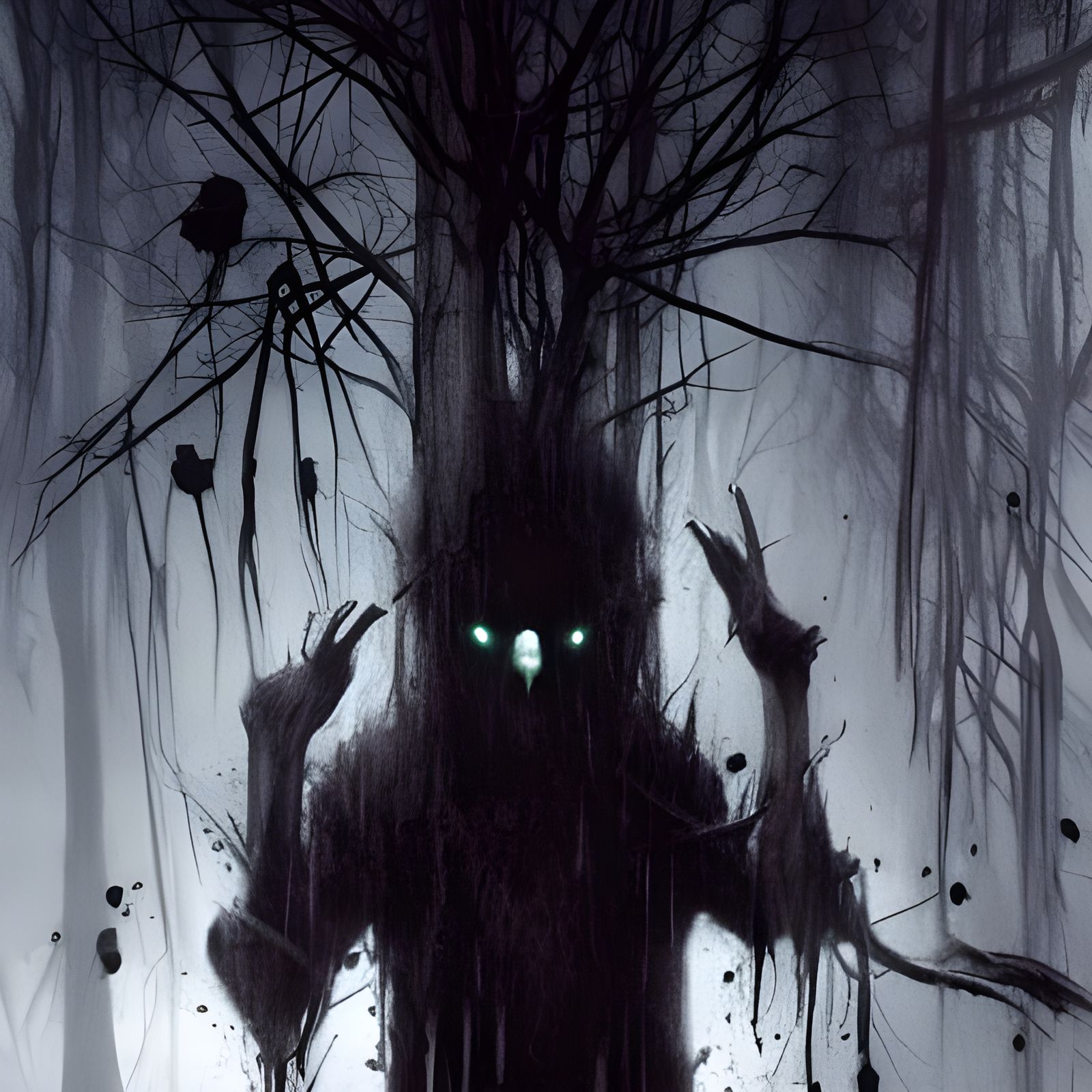 Sinister Dark Fantasy Analog Horror in Style of Mucha