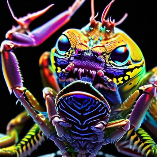 Sinister Mutant Beast Hybrid in Dark Fantasy Style